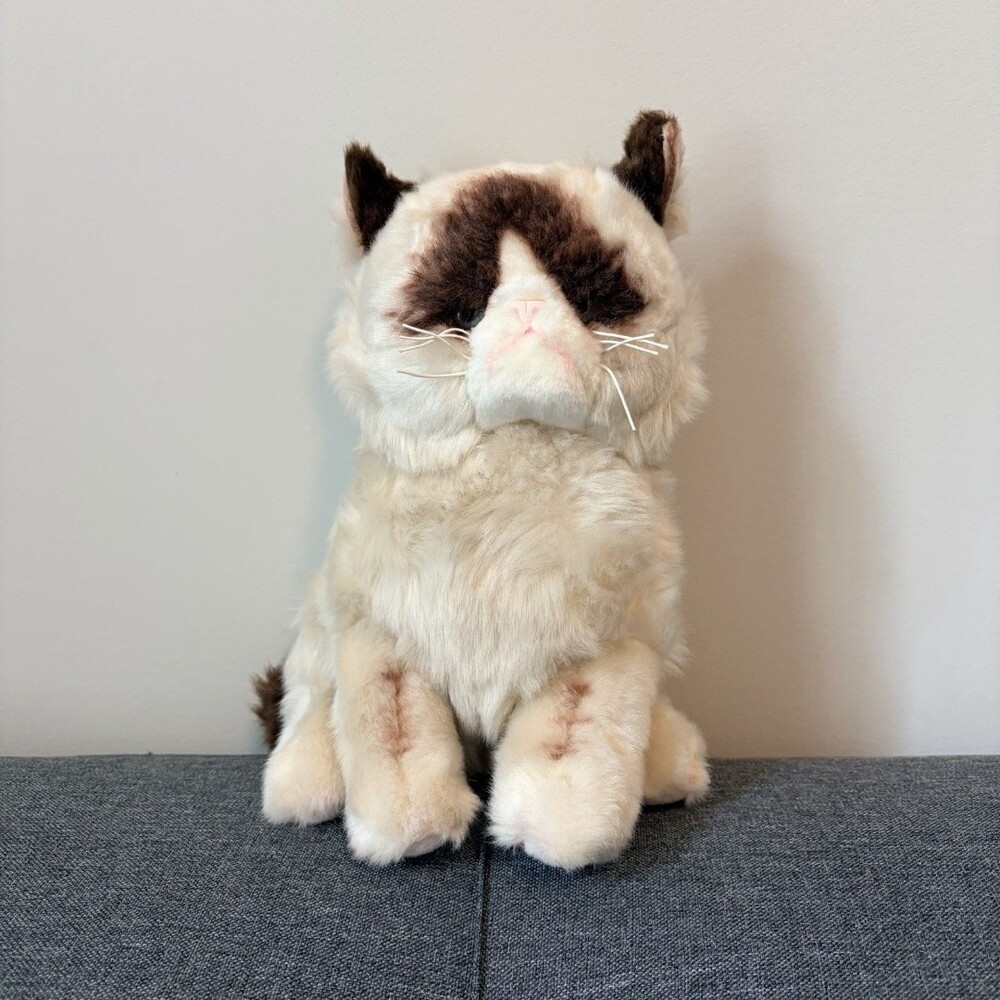 GUND Grumpy Cat Plush Stuffed Animal White & Brown Small 4040663